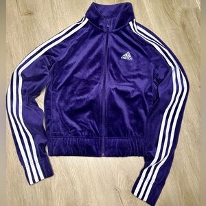 Adidas y2k glam velour track jacket